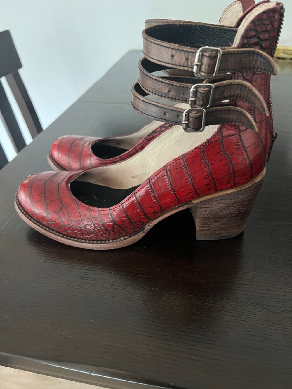Freebird Randi Red Croc Shoes - Picture 3 of 7